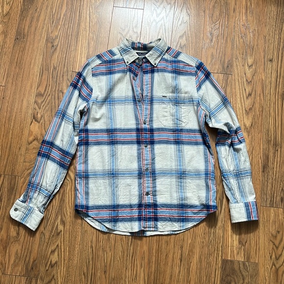Nautical Flannel Button Down Shirt - Picture 1 of 4